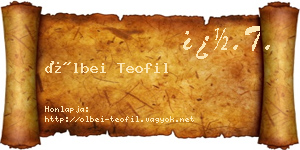 Ölbei Teofil névjegykártya